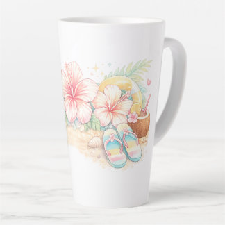 花にインスパイアされた美しい夏のデザイン カフェラテマグ