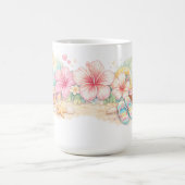 花にインスパイアされた美しい夏のデザイン コーヒーマグカップ (中央)