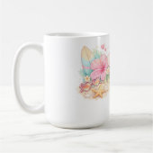 花にインスパイアされた美しい夏のデザイン コーヒーマグカップ (左)