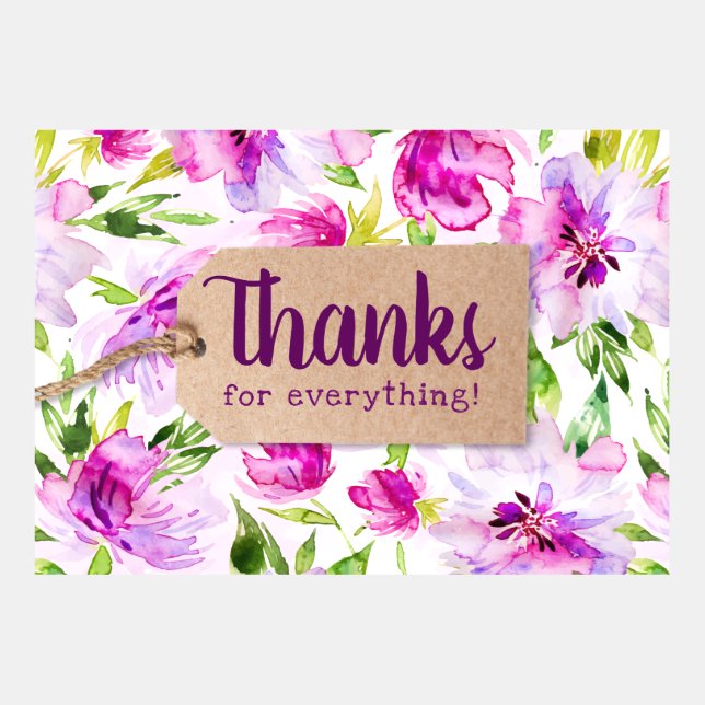 花にク感謝していラフトのラベルが付いているすべてのため (正面)