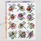 花にトンボが飾り付け (正面/裏面)