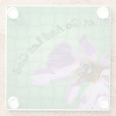 花に咲いて神に任せ感動的る ガラスコースター (裏面)