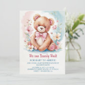 花に咲く繊細な水色の森 招待状 (スタンド正面)