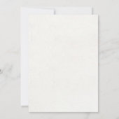 花に咲く繊細な水色の森 招待状 (裏面)