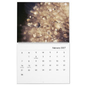 花に咲く美しい自然の水滴を写真 カレンダー (2月 2027)