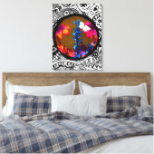 花に咲く蝶 キャンバスプリント (インサイチュ (寝室))