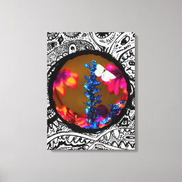 花に咲く蝶 キャンバスプリント