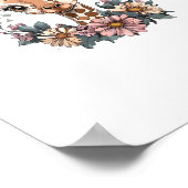 花に囲まれたかわいいキリン _6 ポスター (角)