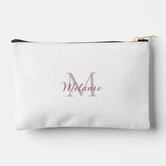 花に囲まれたかわいい子パーソナライズされた猫 アクセサリーポーチ (裏面)