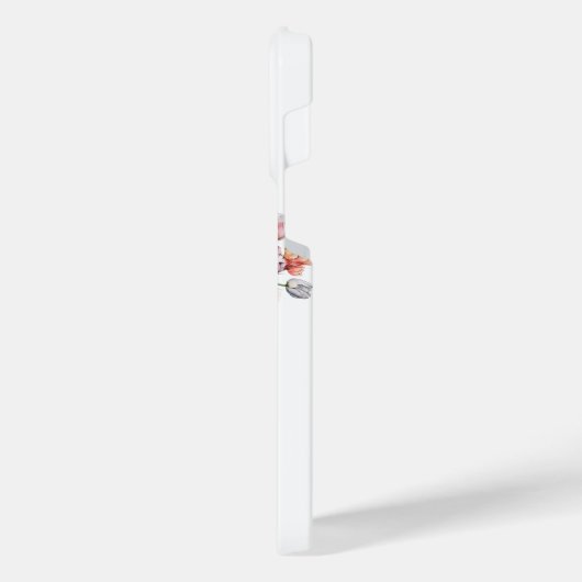 花に囲まれたオオカミたち iPhoneケース (左側面)