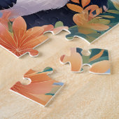 花に囲まれたパンダ ジグソーパズル (側面)