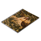 花に囲まれた女性スパイラルノート ノートブック (左側)