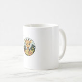 花に囲まれた愛らしいキリン_5 コーヒーマグカップ (正面右)