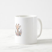 花に囲まれた愛らしいキリン_6 コーヒーマグカップ (正面右)
