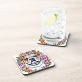 花に囲まれた愛アートブルドッグお洒落|過去記事 コースター (右側)