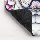 花に囲まれた愛アートブルドッグお洒落|過去記事 マウスパッド (コーナー)