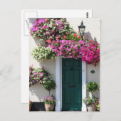 花に囲まれた戸口 ポストカード (正面/裏面)