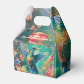 花に囲まれた美しいハミングバード フェイバーボックス (裏面サイド)