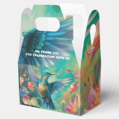 花に囲まれた美しいハミングバード フェイバーボックス (オープン)