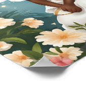 花に囲まれた黒い天使 ポスター (角)