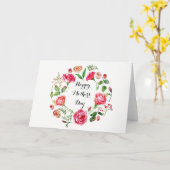 花に囲まれる母の日 カード (黄色い花)