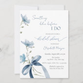 花に弓を引く前に何か青 招待状 (正面)