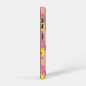 花に手を伸ばす灰色の猫 Samsung Galaxyケース Galaxy S21ケース (右側面)