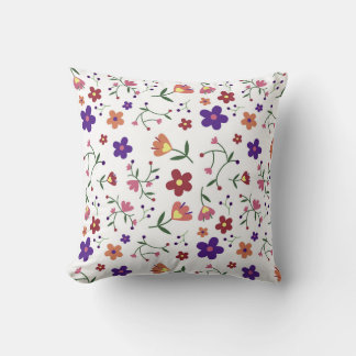 花に模様を付ける クッション