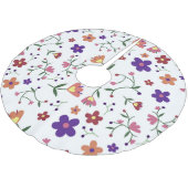 花に模様を付ける ブラッシュドポリエステルツリースカート (アングル)