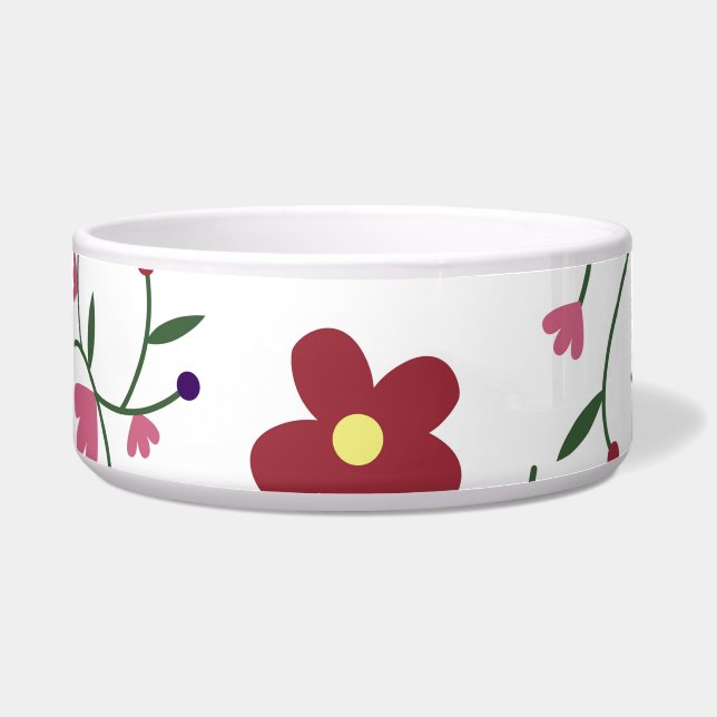 花に模様を付ける ボウル (正面)