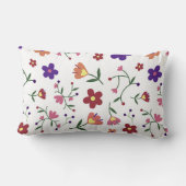 花に模様を付ける ランバークッション (裏面)