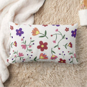花に模様を付ける ランバークッション (ブランケット)