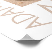 花に止まる気まぐれな蝶のヴィンテージ フェルト アート ポスター (角)