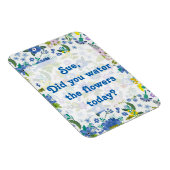 花に水をやる |ブルーガーデンリマインダー マグネット (右側)