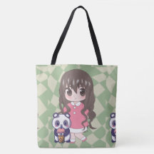 花に満足するアニメの少女
