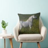 花に立っているアラビアの馬 クッション (椅子)