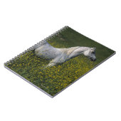 花に立っているアラビアの馬 ノートブック (左側)