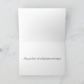 花に美し飛んでいるいハミングバード悔やみや弔慰 カード (内部)