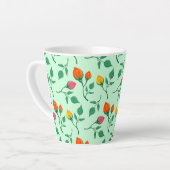 花に色を付けたバラ カフェラテマグ (左アングル)