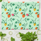 花に色を付けたバラ キッチンタオル (折り畳み)