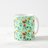 花に色を付けたバラ コーヒーマグカップ (正面右)