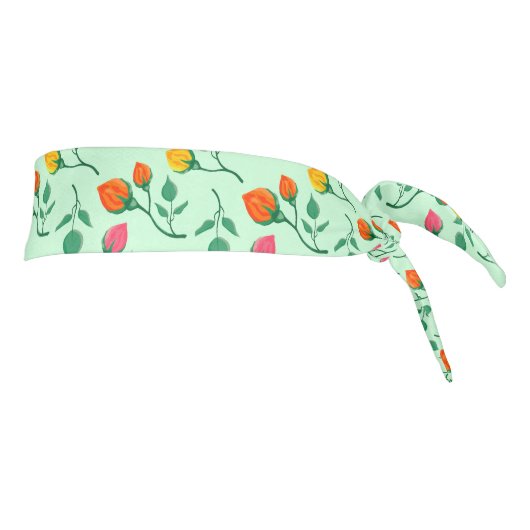 花に色を付けたバラ タイヘッドバンド (回転90)