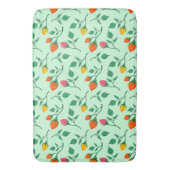 花に色を付けたバラ バスマット (正面縦)