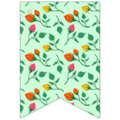 花に色を付けたバラ バンティングフラッグ (第2の旗)