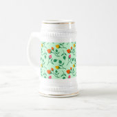 花に色を付けたバラ ビールジョッキ (正面左)