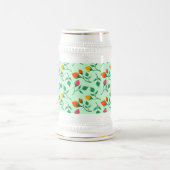 花に色を付けたバラ ビールジョッキ (中央)