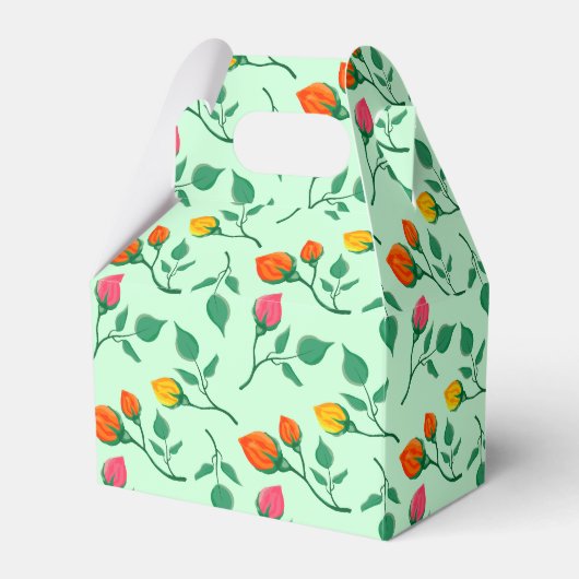 花に色を付けたバラ フェイバーボックス (正面サイド)