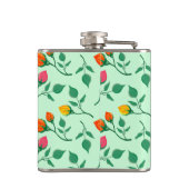 花に色を付けたバラ フラスク (裏面)