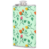 花に色を付けたバラ フラスク (左)