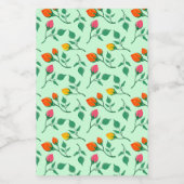 花に色を付けたバラ フードラベル (シングルラベル)